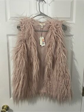 Cupio Blush Pink Faux Fur Vest